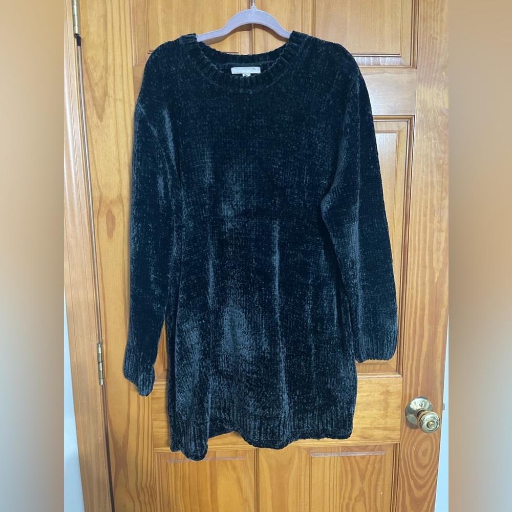 Black Chenille Sweater tunic